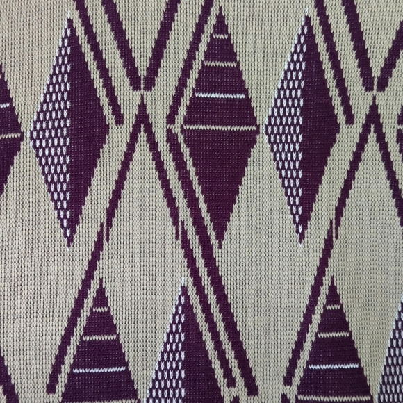 Aspetuck Trading Co. 90's Vintage Funky Knit Crewneck Sweater Taupe Purple XL - Picture 7 of 12